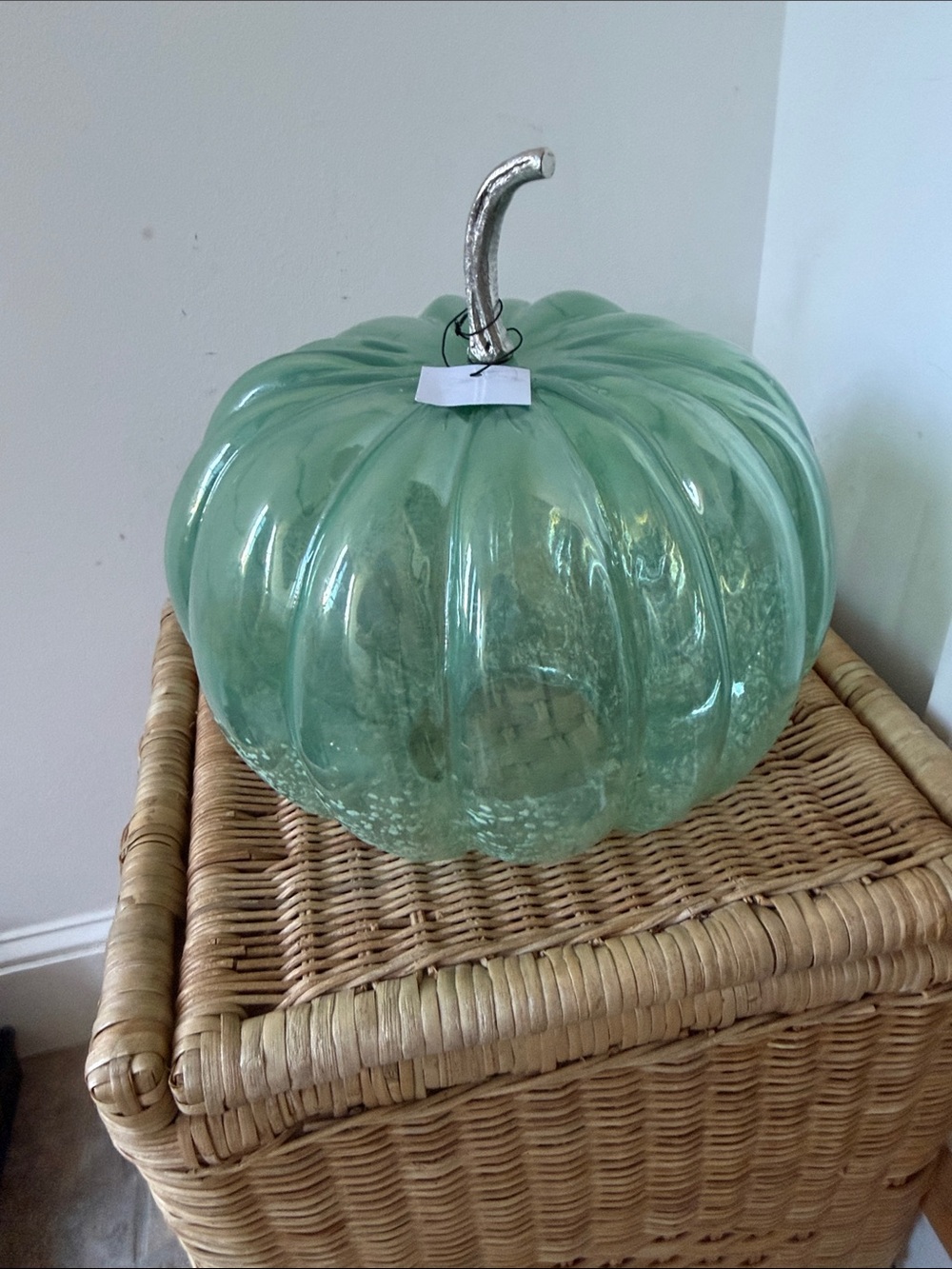 Anthropologie Glass Pumpkin 10” NWT - Picture 6 of 10